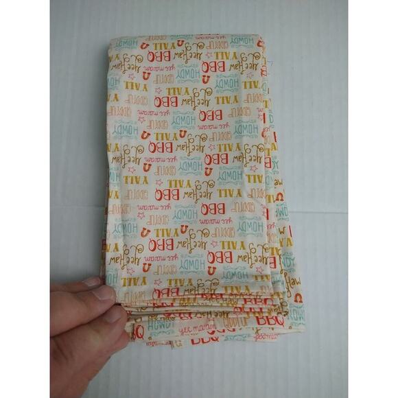 BBQ Howdy New reuseable 100 Cotton Handmade Napkins Set / of 4 - Picture 2 of 7